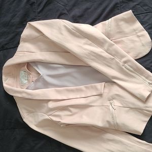 Blush Pink Blazer with Satin Purple Camisole